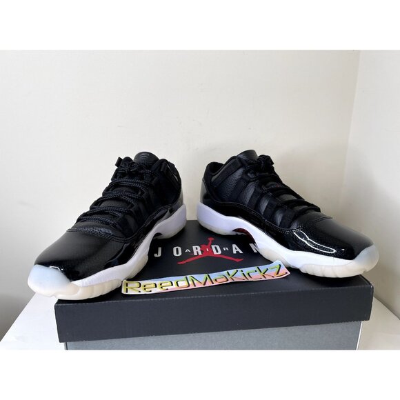 Jordan 11 Retro Low 72-10 Black Gym Red GS Youth Sizes 528896 001 - Picture 3 of 6